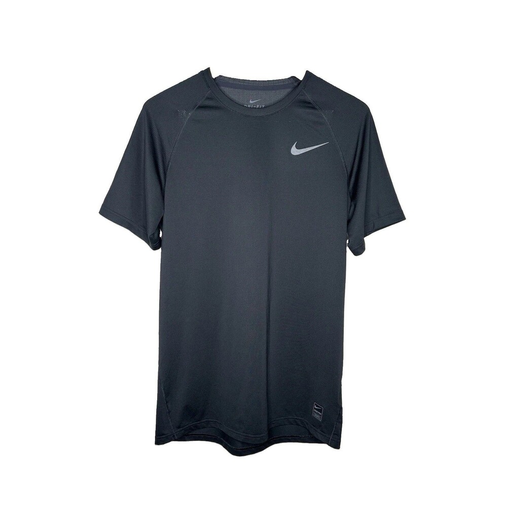 Nike Pro Dri Fit Mens Size Medium Breathe Training Intense Workout Black T Shirt
